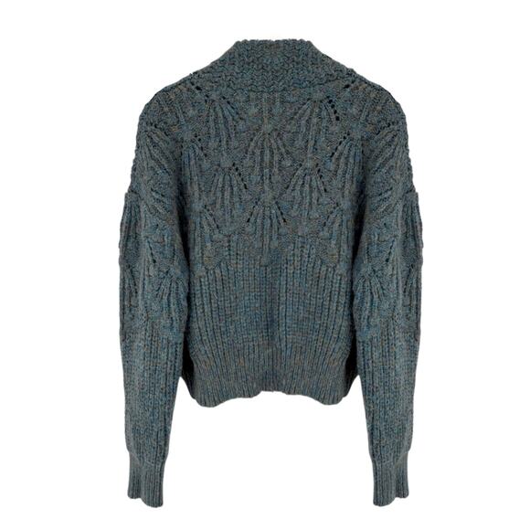 The GREAT. The Frond Montana Cardigan in Pine Needle Shimmer 1 | S - Picture 4 of 11